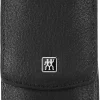 Zwilling Druckknopf-Etui Rindleder, Schwarz 3-tlg. 13