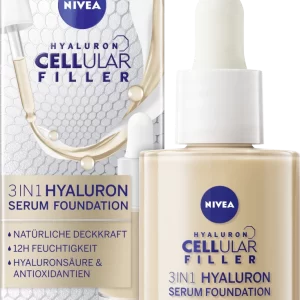 NIVEA Cellular Filler 3in1 Hyaluron Serum Foundation 02 Mittel 13
