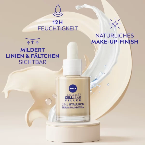 NIVEA Cellular Filler 3in1 Hyaluron Serum Foundation 02 Mittel 7