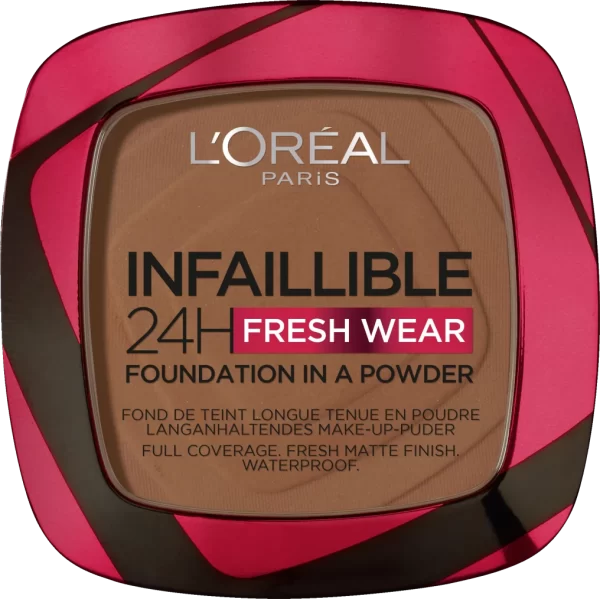 L’Oréal Paris Infaillible 24H Fresh Wear Make-Up-Puder 375 Deep Amber 1