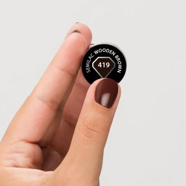 Semilac UV Nagellack 419 Wooden Brown 3